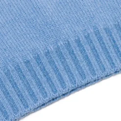 Exclusive To Michael Jondral: Azure Blue Scottish 4-Ply Cashmere Turtl