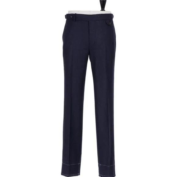 Exclusive To Michael Jondral: Blue Pure Wool Flannel Pants - Rota Sart