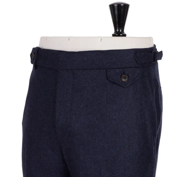 Exclusive To Michael Jondral: Blue Pure Wool Flannel Pants - Rota Sart