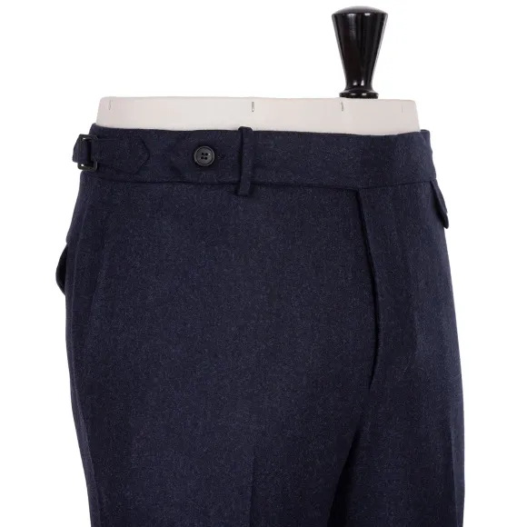 Exclusive To Michael Jondral: Blue Pure Wool Flannel Pants - Rota Sart