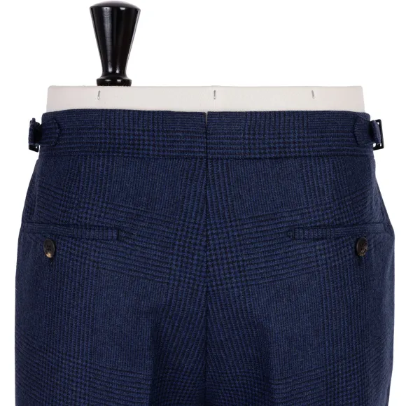 Exclusive To Michael Jondral: Blue Checked Flannel Pants "Galles" In P