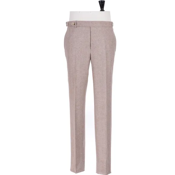 Exclusive To Michael Jondral: Sand Brown Pants In A Wool Flannel - Rot