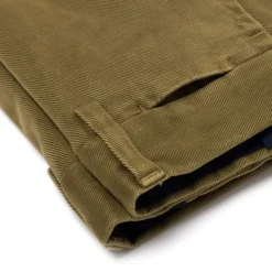 Exclusive To Michael Jondral: Olive Green Cotton Mix Winter Chino - Ro