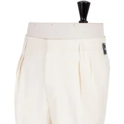 Exclusive To Michael Jondral: Ivory Trousers "Hollywood" With Two Plea