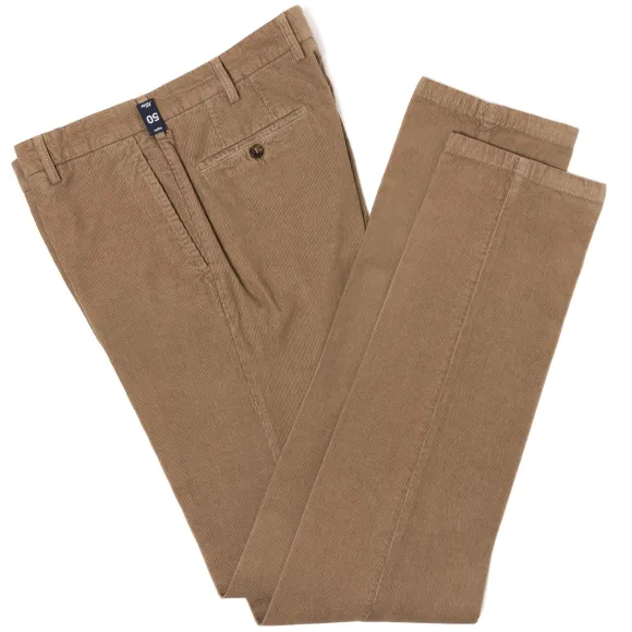 Exclusive To Michael Jondral: Sand-Colored Fine Corduroy Pants In "Pre