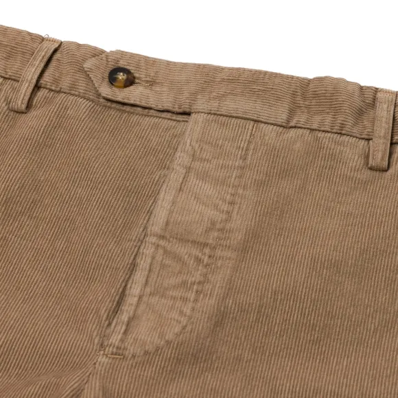 Exclusive To Michael Jondral: Sand-Colored Fine Corduroy Pants In "Pre