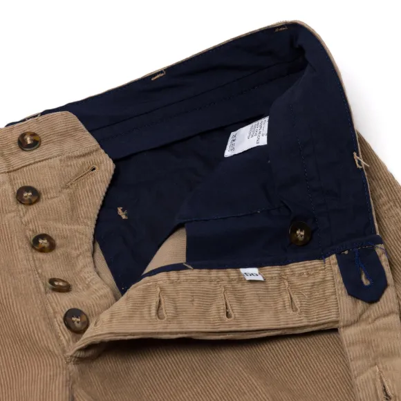 Exclusive To Michael Jondral: Sand-Colored Fine Corduroy Pants In "Pre