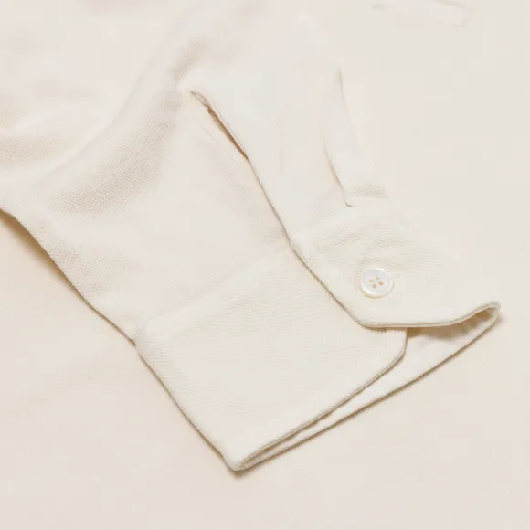 Exclusive To Michael Jondral: "North" Long-Sleeve Polo In Pure Giza Co