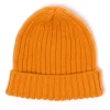 Exclusive To Michael Jondral: Orange Knitted Hat In Pure Scottish Cash