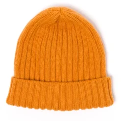 Exclusive To Michael Jondral: Orange Knitted Hat In Pure Scottish Cash