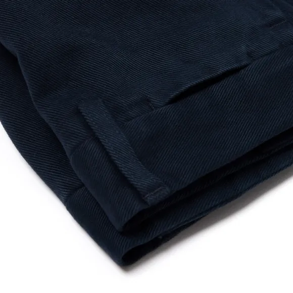 Exklusiv Fur Michael Jondral: Dunkelblaue Winter-Chino Aus Baumwollmix