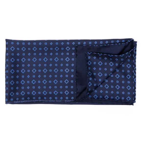 Foulard Neckerchief "Cubi" In Pure English Silk