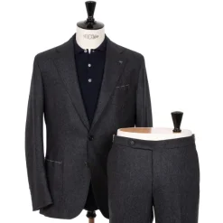 Gentry Flannel Suit Made Of Pure Wool By Drago - Handmade