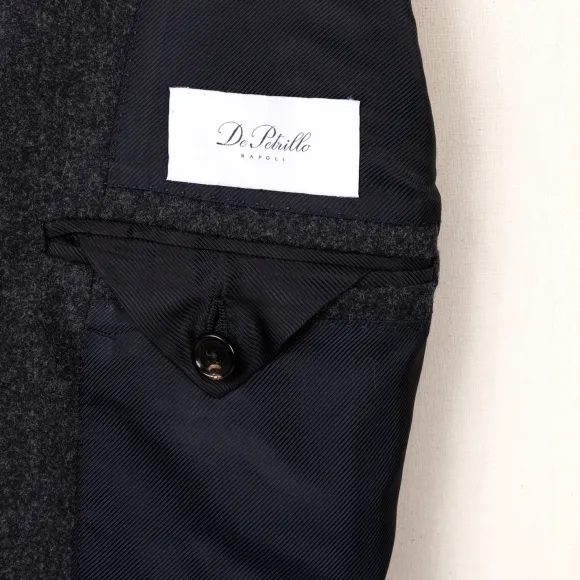 Gentry Flannel Suit Made Of Pure Wool By Drago - Handmade