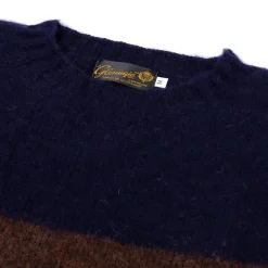 Glenugie Exclusive X Mj: Pure Wool Sweater "College Stripe Jumper" - C