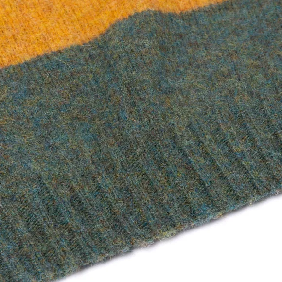 Glenugie Exclusive X Mj: Pure Wool Sweater "College Stripe Jumper" - C