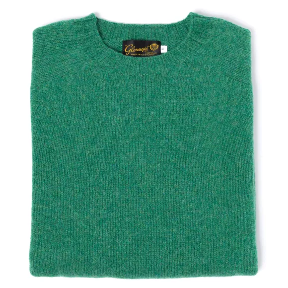 Glenugie X Mj: Pure Wool Round Jumper Sweater - Pure Soft Shetland