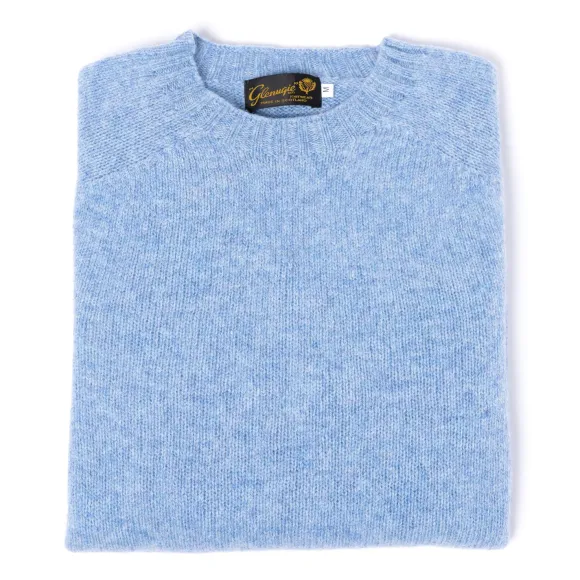 Glenugie X Mj: Pure Wool Round Jumper Sweater - Pure Soft Shetland