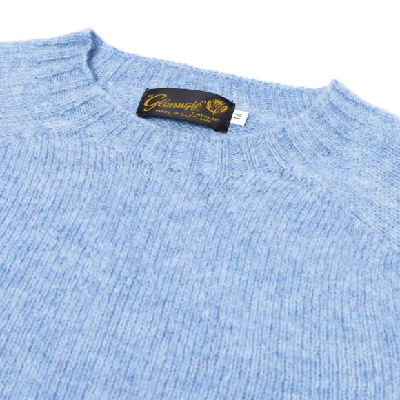 Glenugie X Mj: Pure Wool Round Jumper Sweater - Pure Soft Shetland