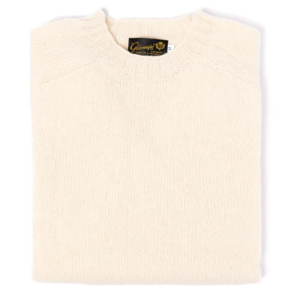 Glenugie X Mj: Pure Wool Round Jumper Sweater - Pure Soft Shetland