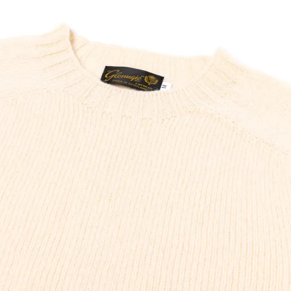 Glenugie X Mj: Pure Wool Round Jumper Sweater - Pure Soft Shetland