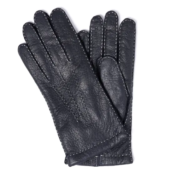 Glove "Auersperg" Peccary Leather With Cashmere Lining - Hand Sewn