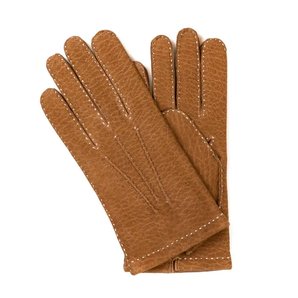 Glove "Baden" Made Of Calf Nubuck With Cashmere Lining - Hand Sewn