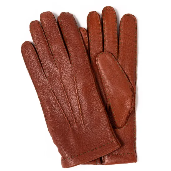 Gloves "Auerberg" Made Of Peccary Leather With Cashmere Lining - Hand