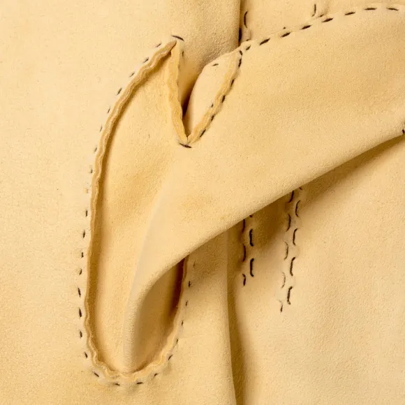 Gloves "Offizier" Made Of Beige Deerskin