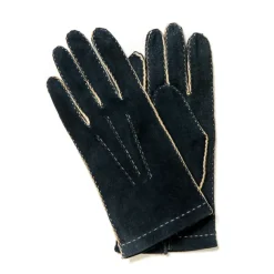 Gloves "Offizier" Made Of Blue Deerskin