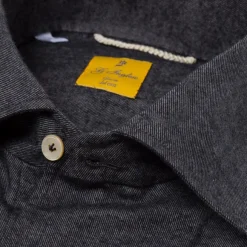 Gray-Blue Polo Shirt "Mastroianni" Made Of Pure Cotton - Han