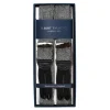Gray Braces "Shetland-Tweed" In Herringbone Pattern To Button
