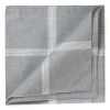 Gray Handkerchief "Symphony" In Cotton - Hand-Rolled