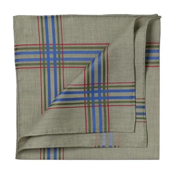 Green Patterned Cotton Handkerchief