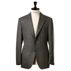 Grey Suit "Flanella Pipi" Made Of English Wool By Fox Brother'S - Pure