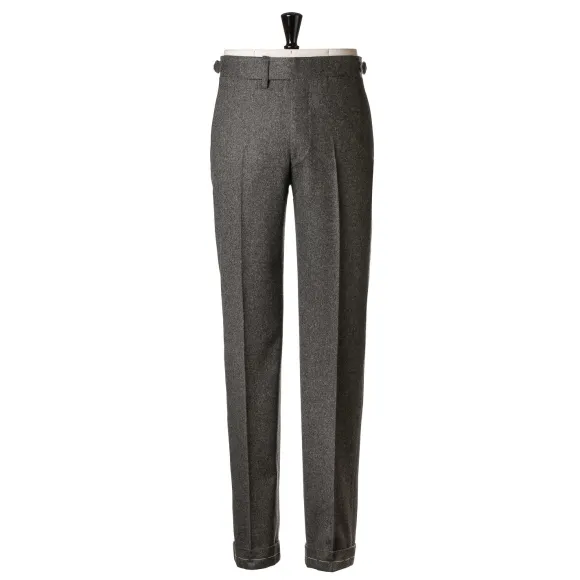 Grey Suit "Flanella Pipi" Made Of English Wool By Fox Brother'S - Pure