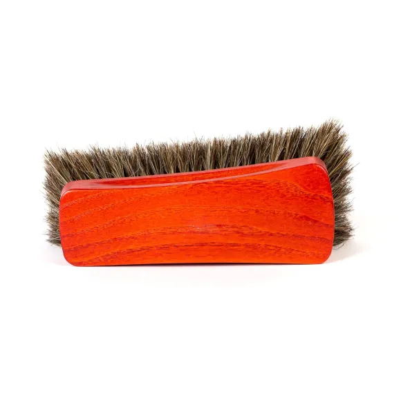 Grosse Polierburste "Handemade Brush" Aus Rot Lasiertem Kirschholz - H