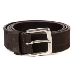 Gurtel "Vintage Suede" Aus Dunkelbraunem Wildleder - Handarbeit