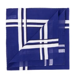 Ink Blue Handkerchief "Picasso" Made Of Pure Cotton