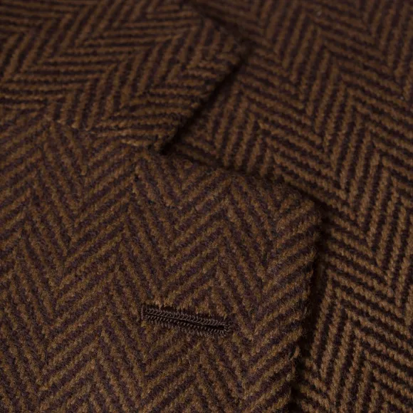 Jacket "Herringbone" Made Of Pure Merino Wool From Fox Brother'S - Pur