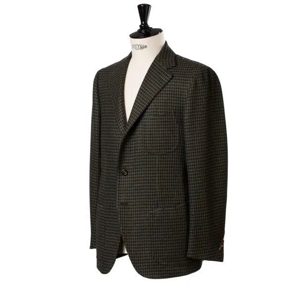 Jacket "Houndstooth" Made Of Pure Merino Wool By Fox Brother'S - Pure