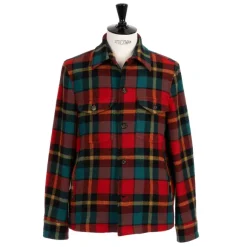 Jacket "Steve Overshirt" In Plaid Wool Flannel