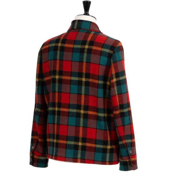 Jacket "Steve Overshirt" In Plaid Wool Flannel