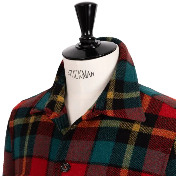 Jacket "Steve Overshirt" In Plaid Wool Flannel