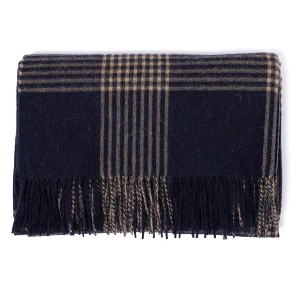 Joshua Ellis X Mj: Plaid Blanket "New Home Plaid" In Lambswool And Alp