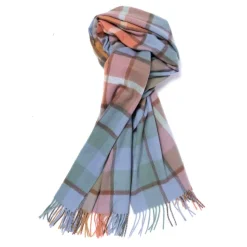 Joshua Ellis X Mj: Pure Scottish Cashmere Ripple Check Stole Scarf