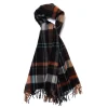 Joshua Ellis X Mj: Pure Scottish Cashmere Ripple Check Stole Scarf