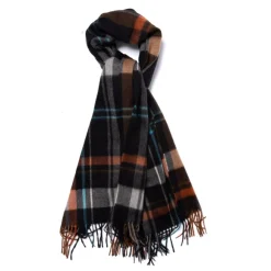 Joshua Ellis X Mj: Pure Scottish Cashmere Ripple Check Stole Scarf