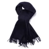 Joshua Ellis X Mj: Ripple Plain Stole Scarf In Pure Scottish Cashmere