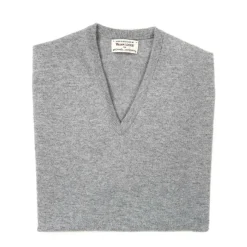 Jumper "Oxton Vee" Made From Fine Scottish 1 Ply Cashmere